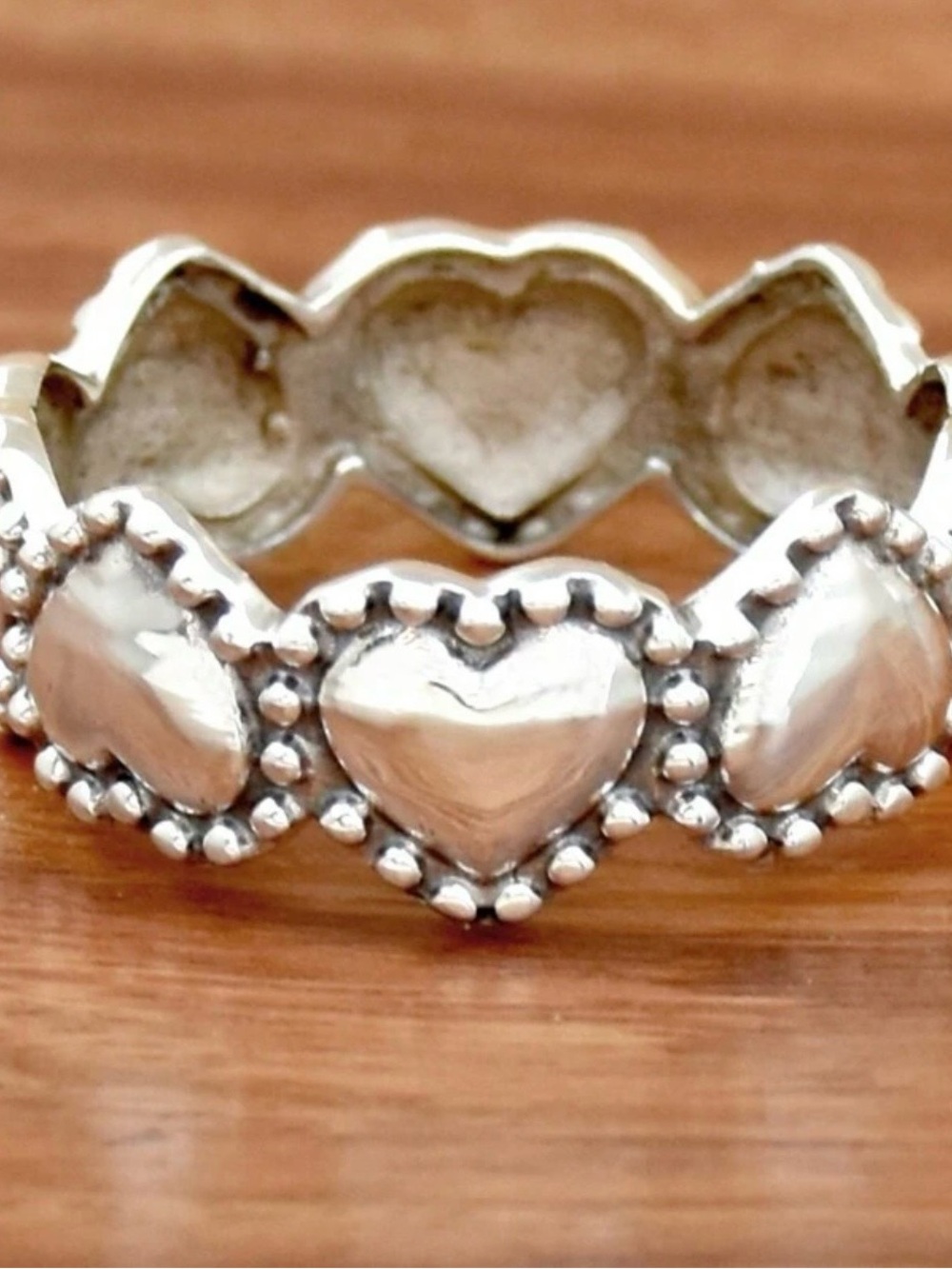 Silver Heart Band Ring